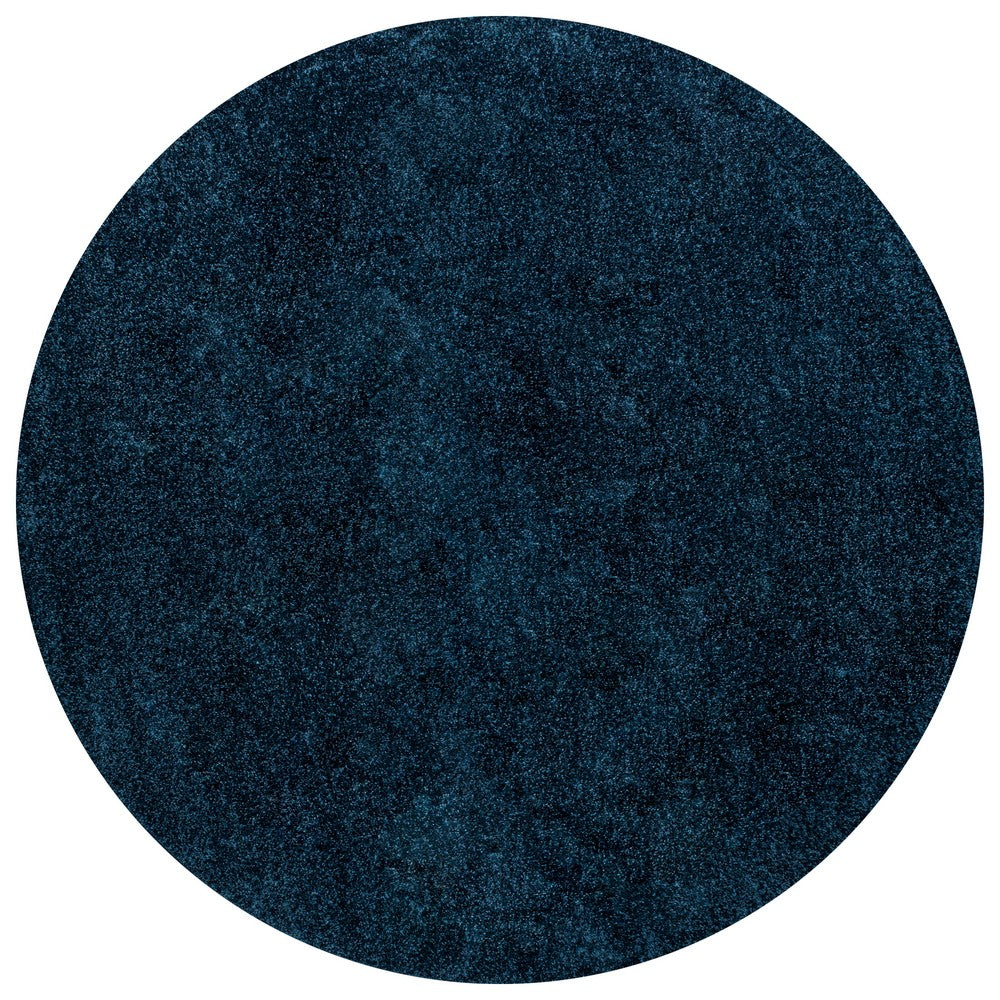 Trivor Haze Solid Low-Pile Area Rug Navy