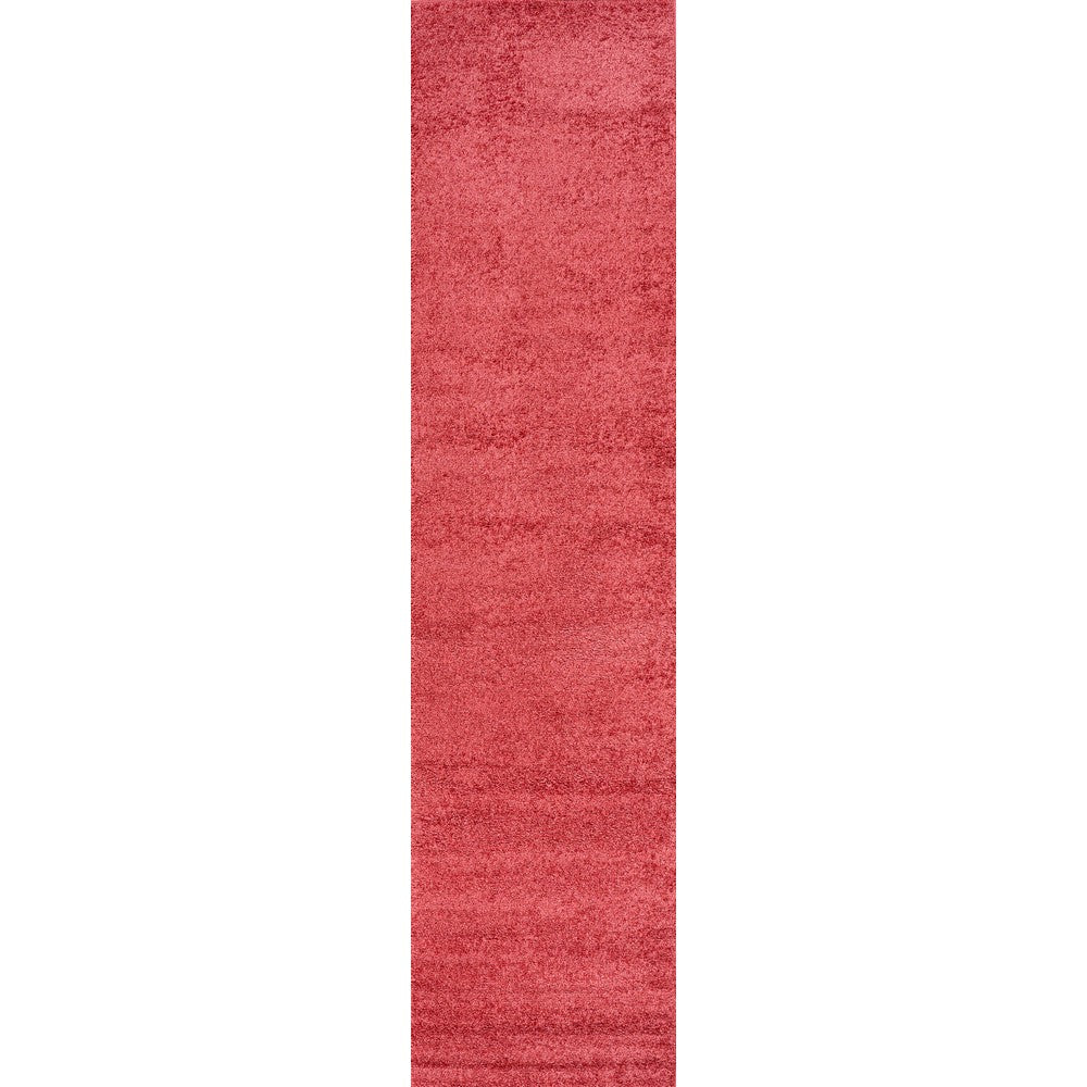 Trivor Haze Solid Low-Pile Area Rug Red