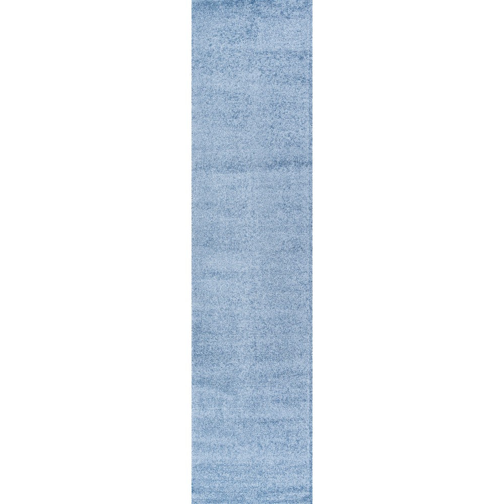 Trivor Haze Solid Low-Pile Area Rug Classic Blue