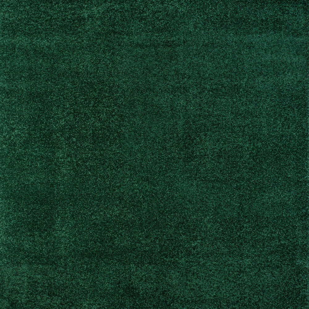 Trivor Haze Solid Low-pile Area Rug Emerald