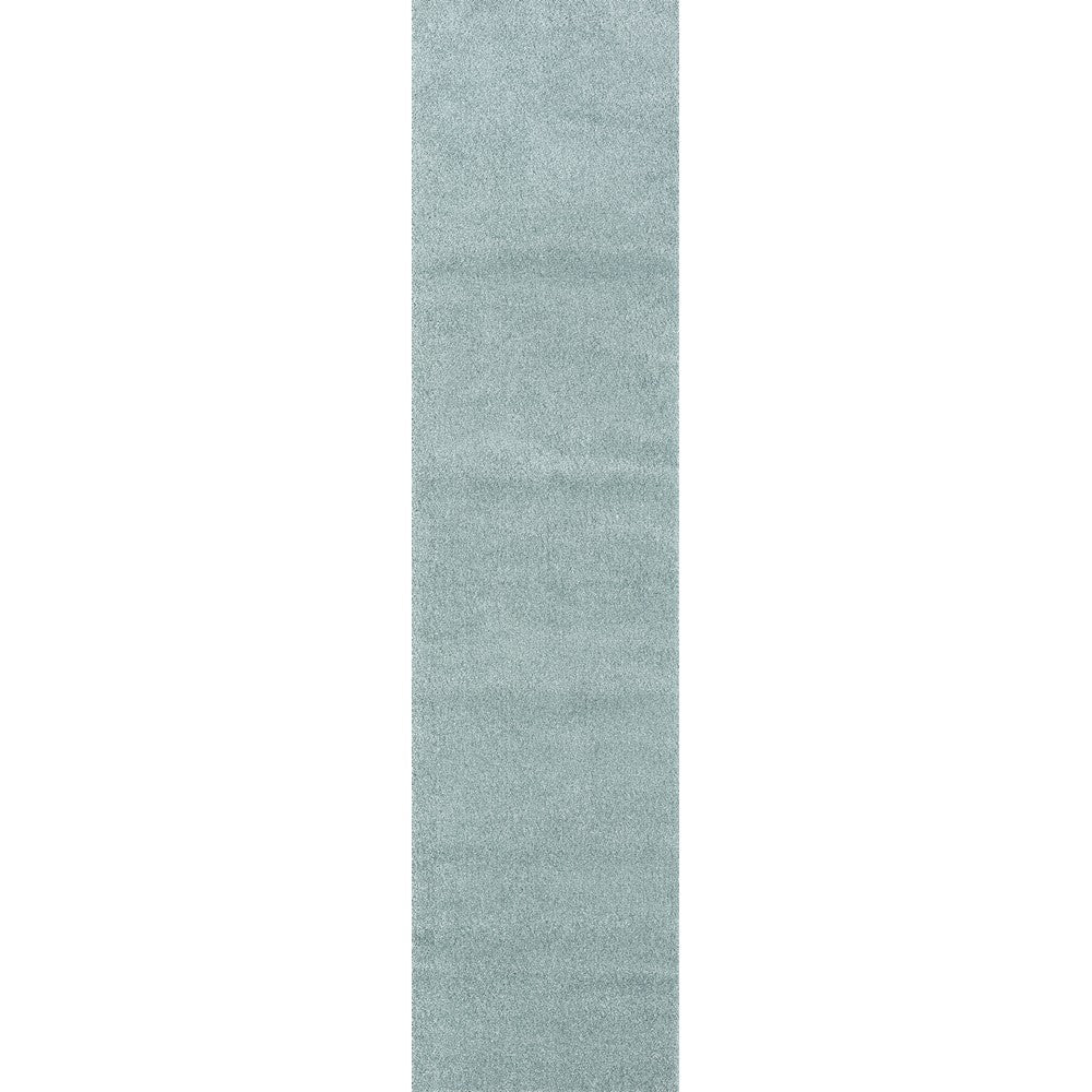 Trivor Haze Solid Low-pile Area Rug Light Blue