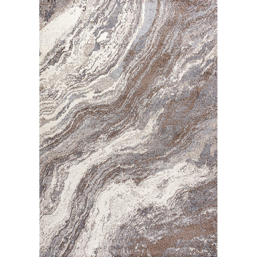 Uma Contemporary Glam Abstract Marble Area Rug