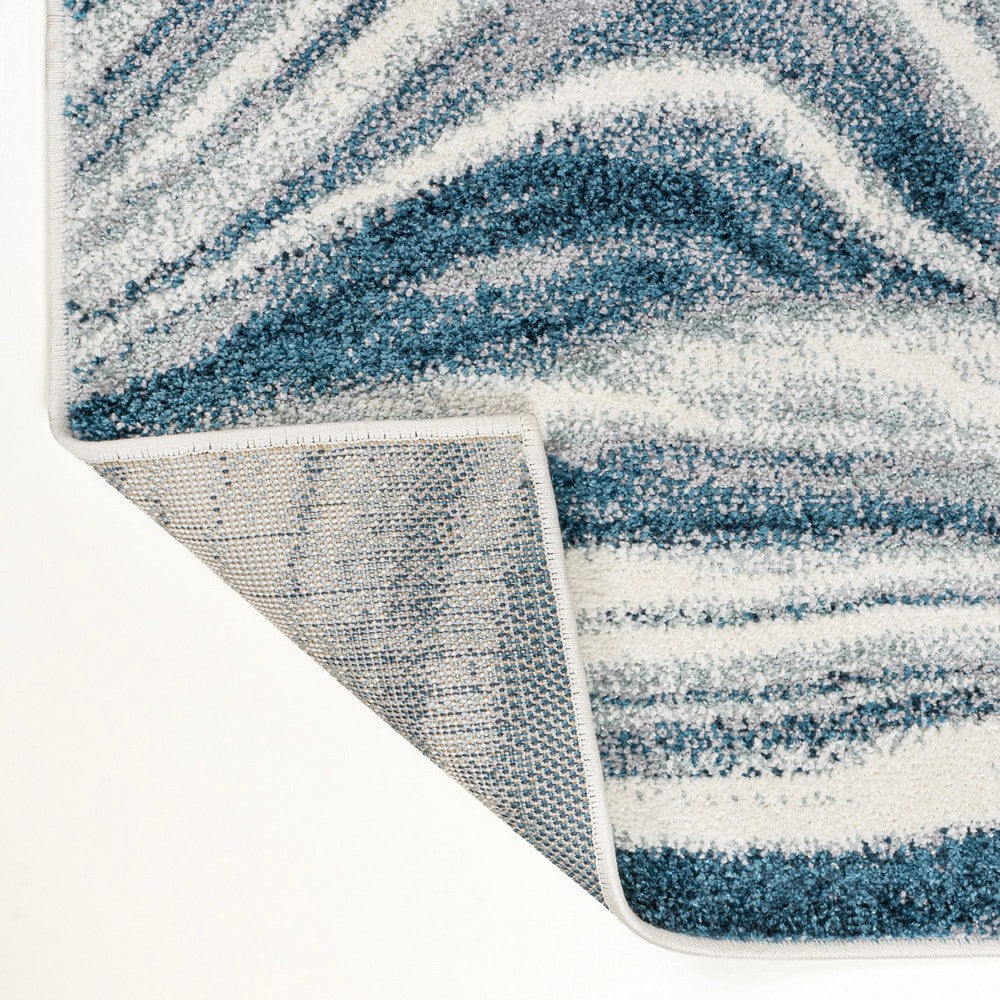 Saloni Contemporary Glam Abstract Marble Area Rug