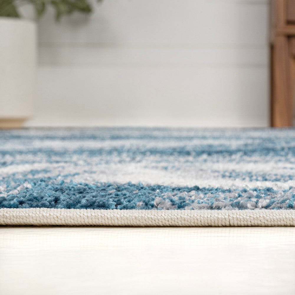 Saloni Contemporary Glam Abstract Marble Area Rug