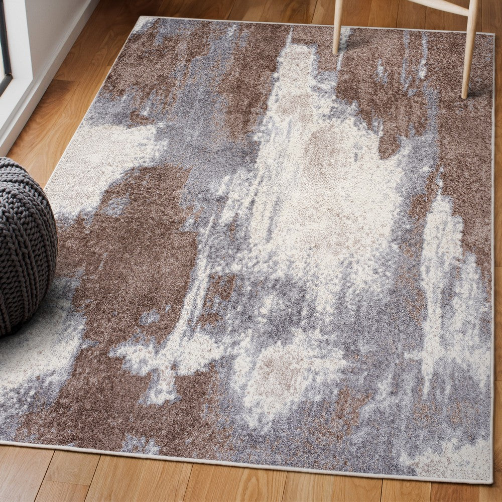 Zowe Contemporary Bohemian Abstract Marble Area Rug