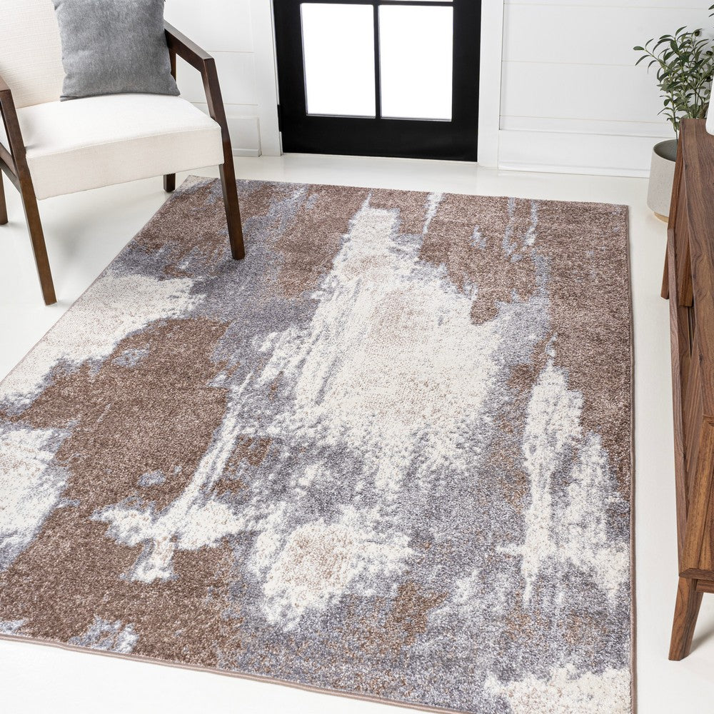 Zowe Contemporary Bohemian Abstract Marble Area Rug
