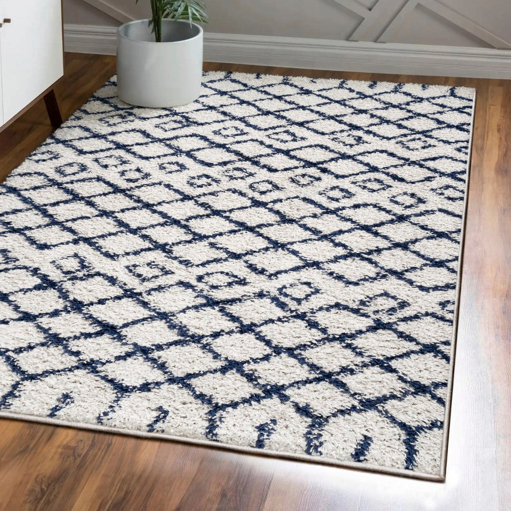 Montijo Algaida Moroccan Diamond Shag Area Rug