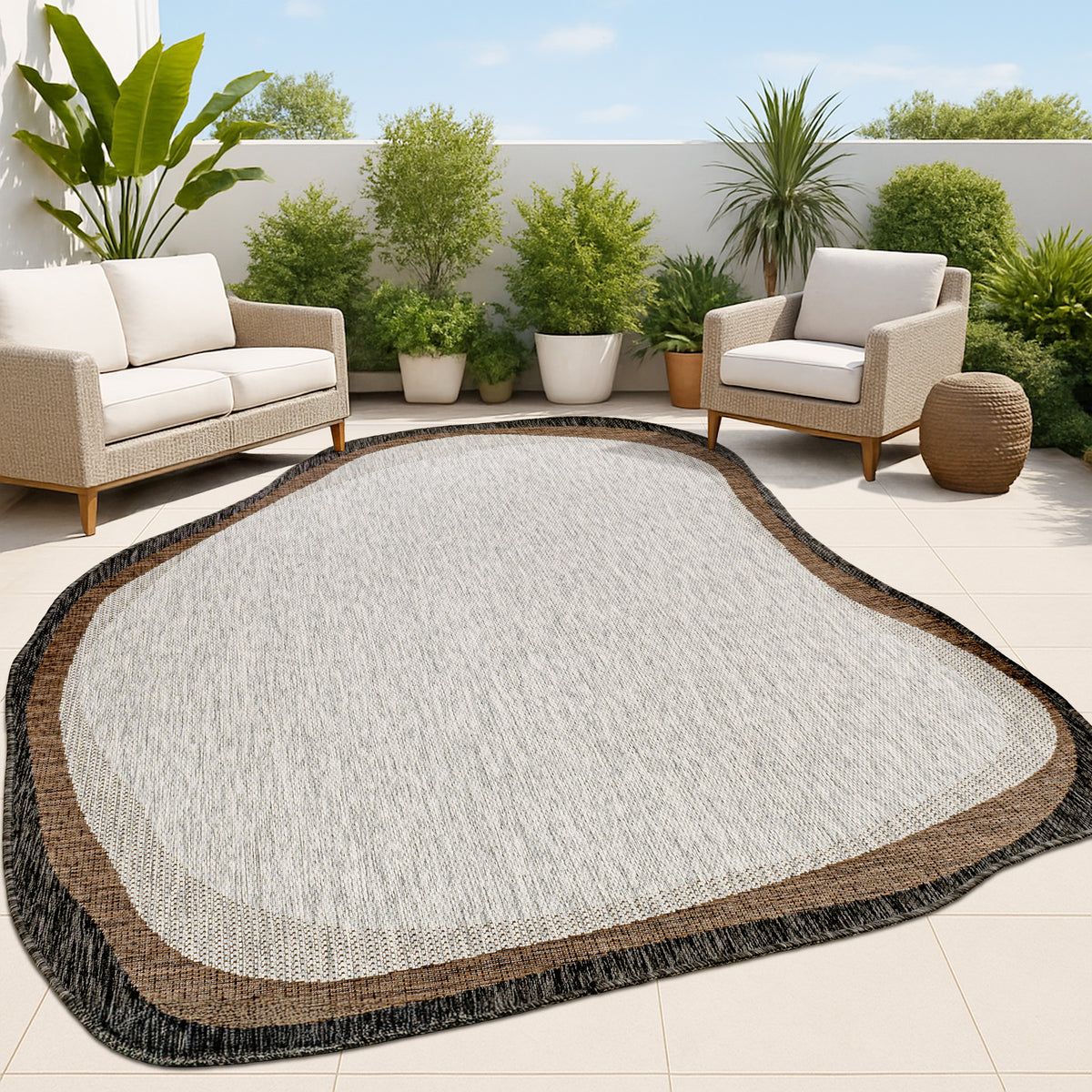 Aurora Modern Rustic Abstract Indoor/Outdoor Area Rug