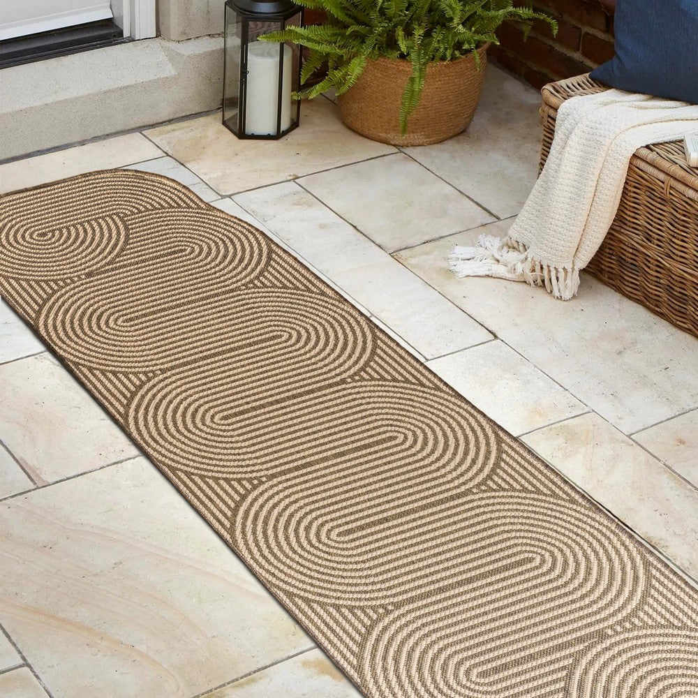 Fern Modern Geometric Arch Stripe Indoor/Outdoor Area Rug