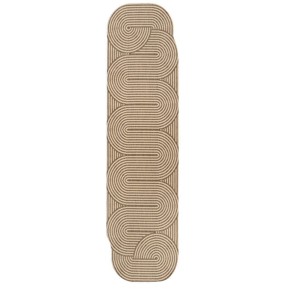 Fern Modern Geometric Arch Stripe Indoor/Outdoor Area Rug