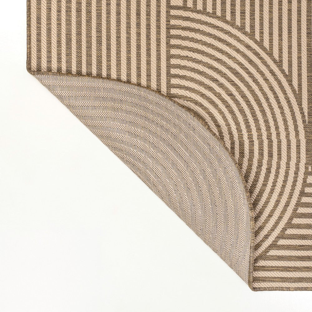 Fern Modern Geometric Arch Stripe Indoor/Outdoor Area Rug