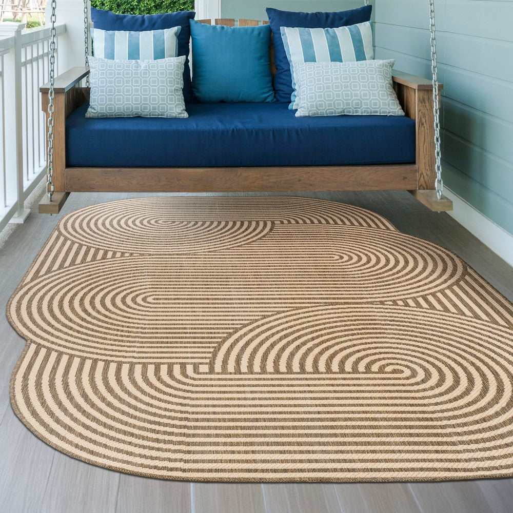 Fern Modern Geometric Arch Stripe Indoor/Outdoor Area Rug