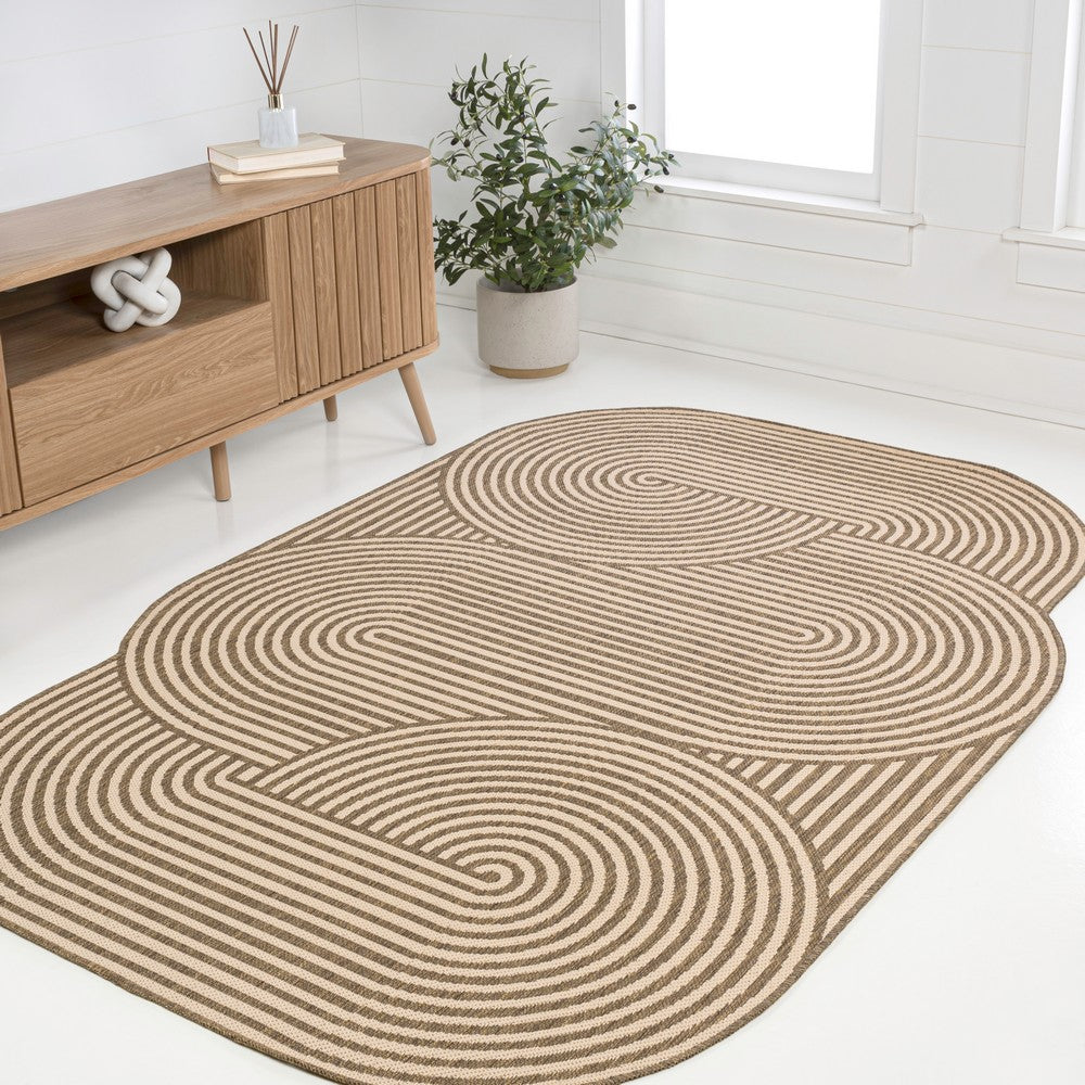 Fern Modern Geometric Arch Stripe Indoor/Outdoor Area Rug