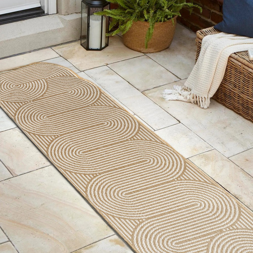 Fern Modern Geometric Arch Stripe Indoor/Outdoor Area Rug
