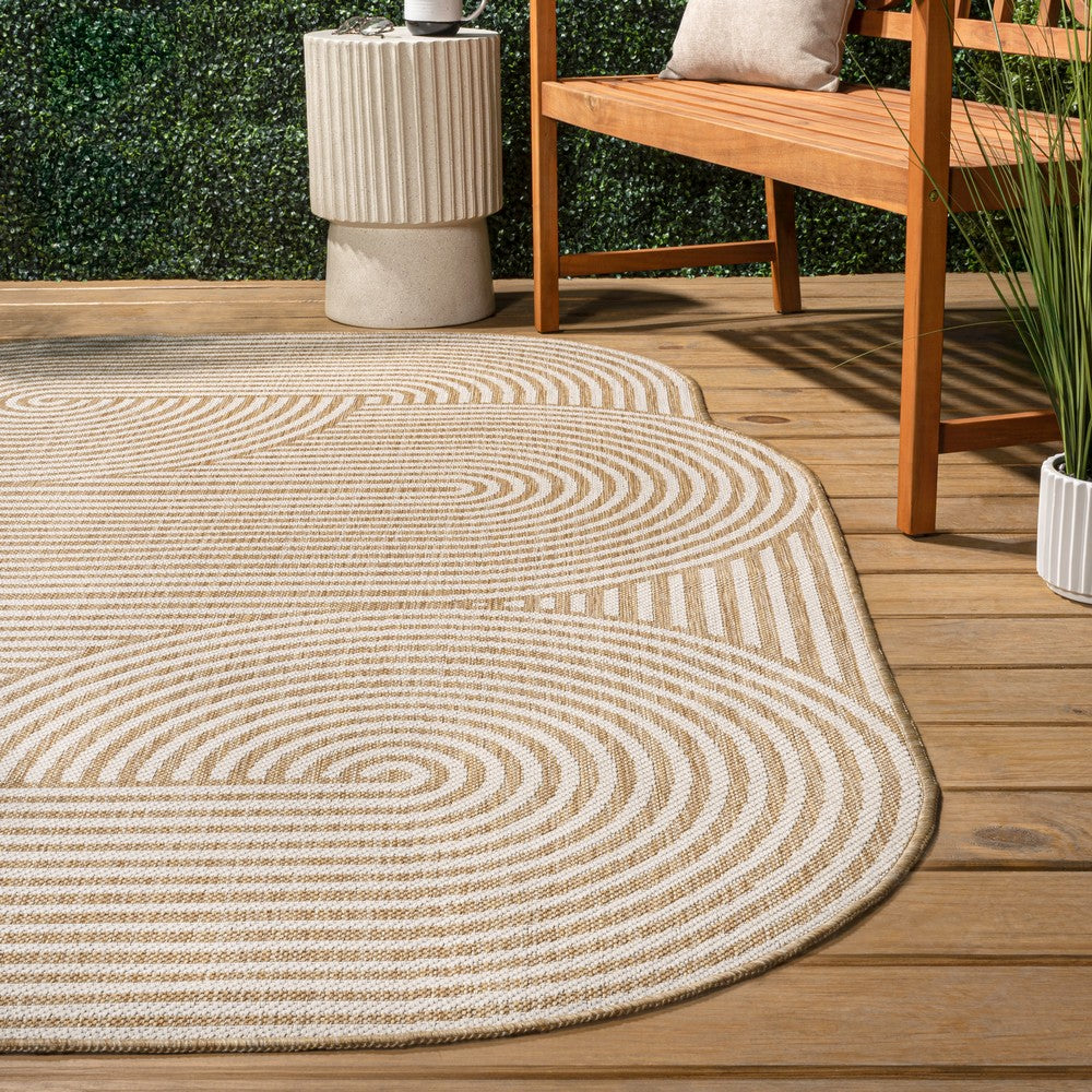 Fern Modern Geometric Arch Stripe Indoor/Outdoor Area Rug