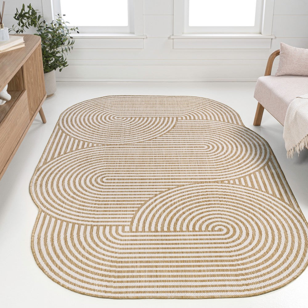 Fern Modern Geometric Arch Stripe Indoor/Outdoor Area Rug