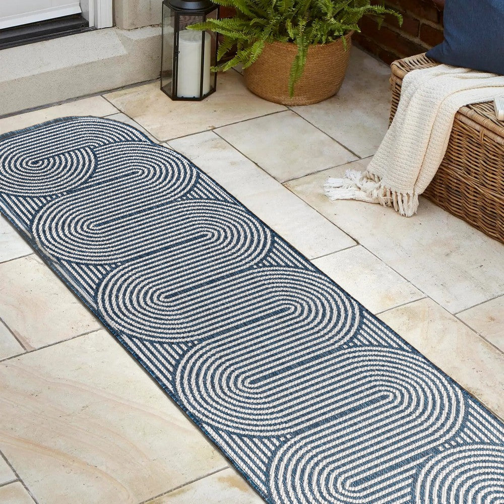 Fern Modern Geometric Arch Stripe Indoor/Outdoor Area Rug