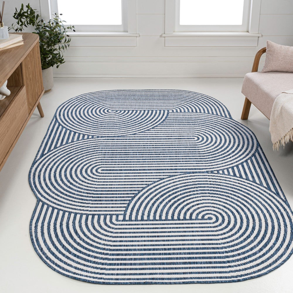 Fern Modern Geometric Arch Stripe Indoor/Outdoor Area Rug