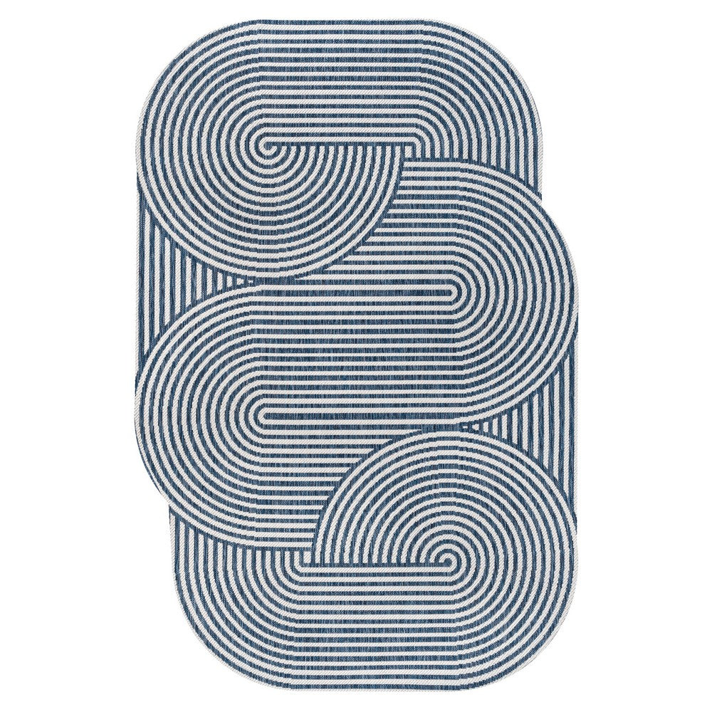 Fern Modern Geometric Arch Stripe Indoor/Outdoor Area Rug