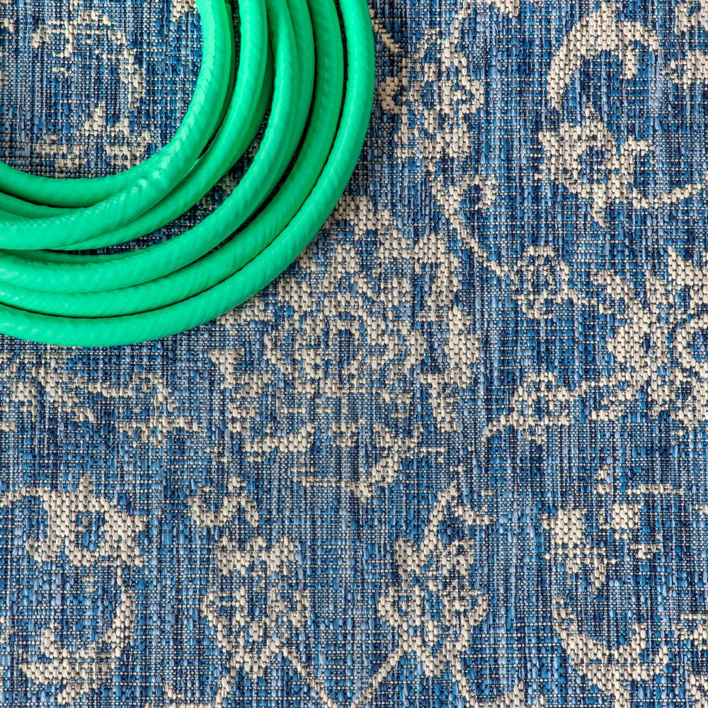 Hart Bohemian Textured Weave Floral Indoor/outdoor Square Rug