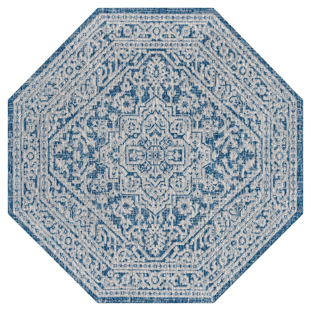 Luke Medallion Textured Weave Indoor/outdoor Octagon Rug