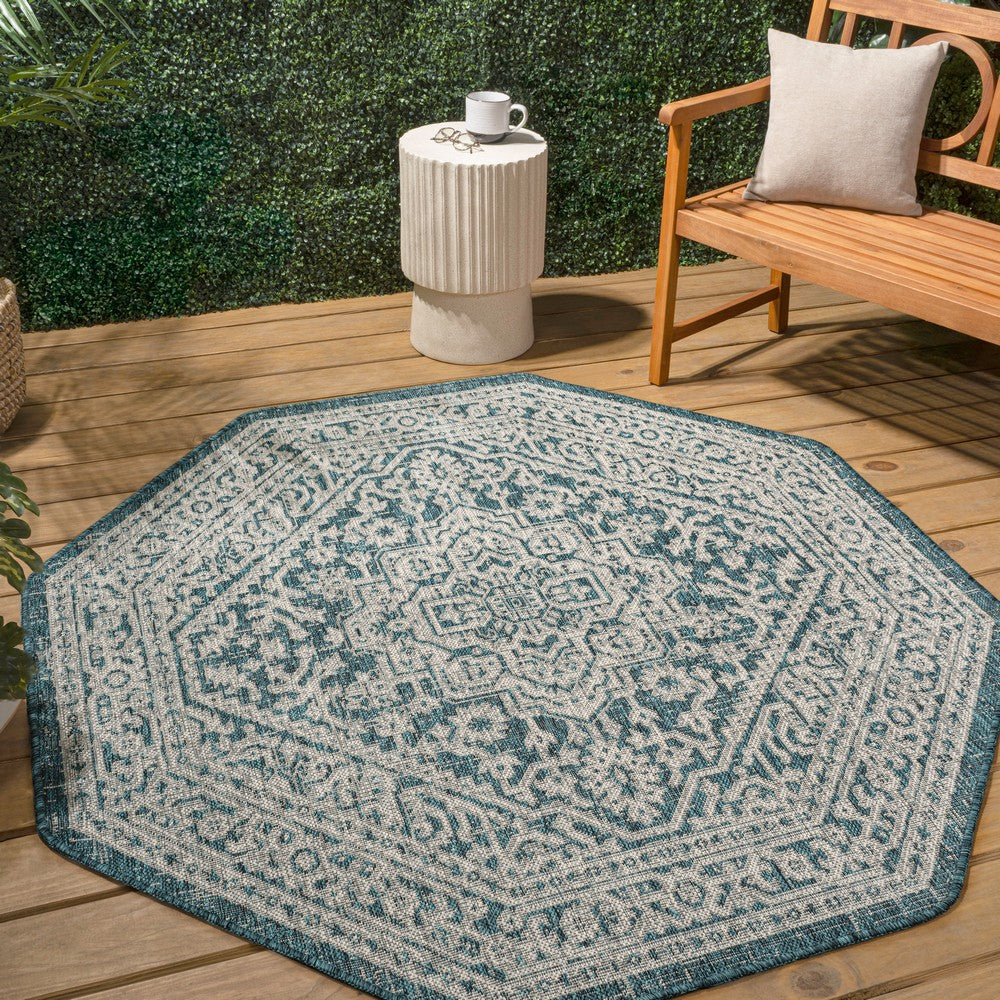 Luke Medallion Textured Weave Indoor/outdoor Octagon Rug