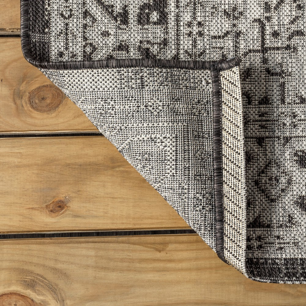 Luke Medallion Textured Weave Indoor/outdoor Runner Rug