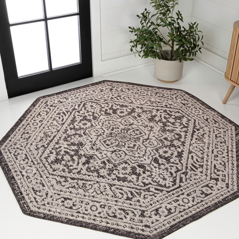 Luke Medallion Textured Weave Indoor/outdoor Octagon Rug