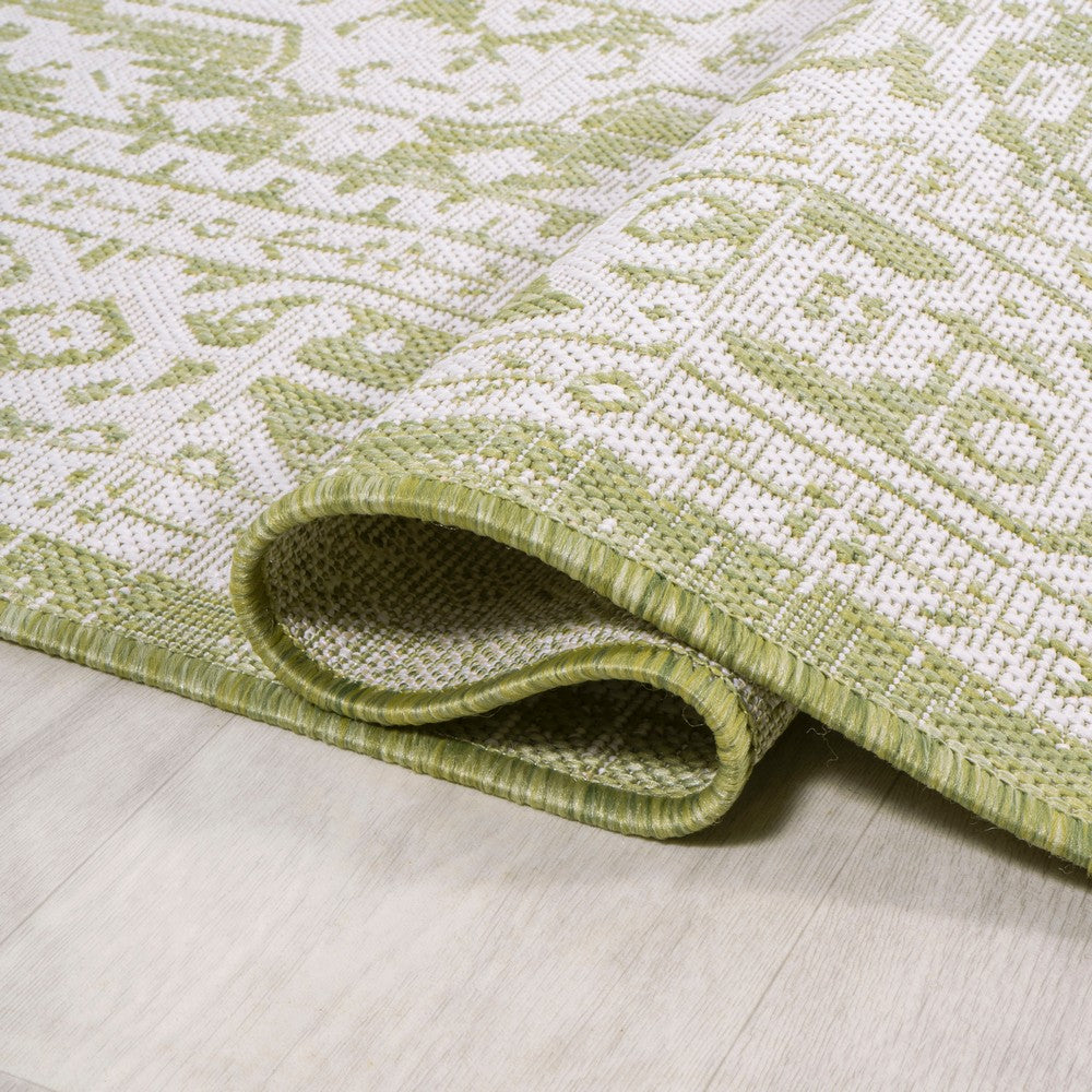 Luke Medallion Textured Weave Indoor/outdoor Runner Rug