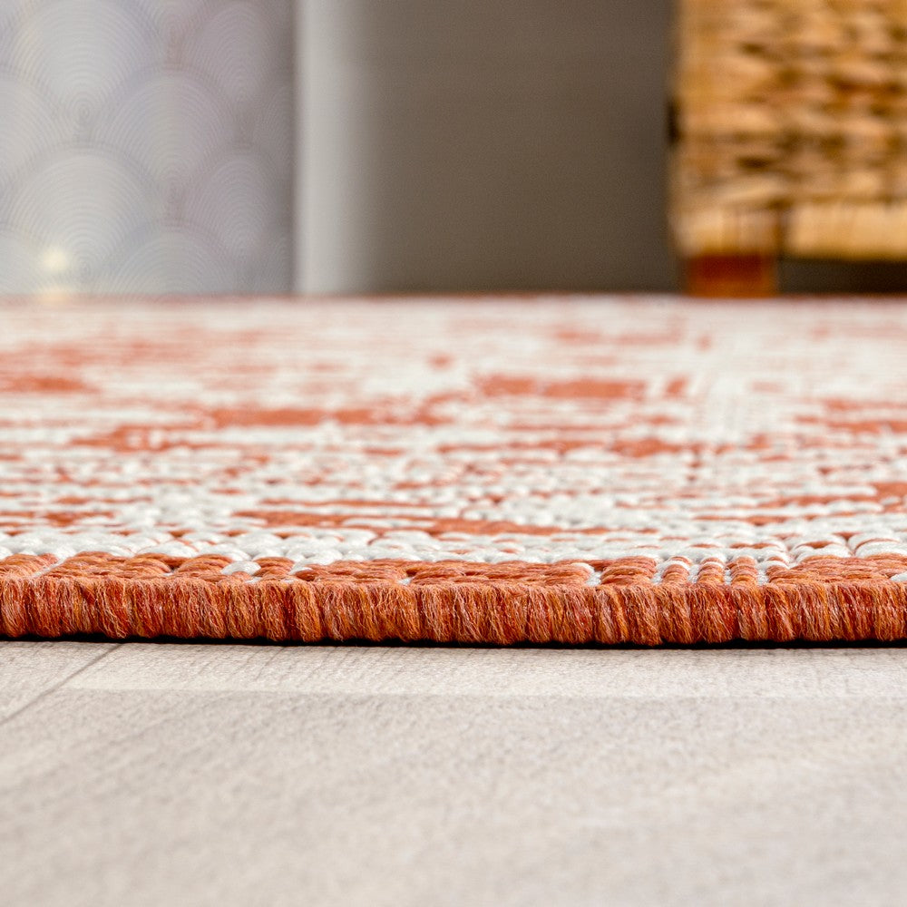 Luke Medallion Textured Weave Indoor/outdoor Runner Rug