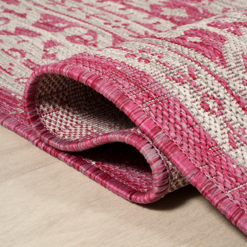 Luke Medallion Textured Weave Indoor/outdoor Runner Rug