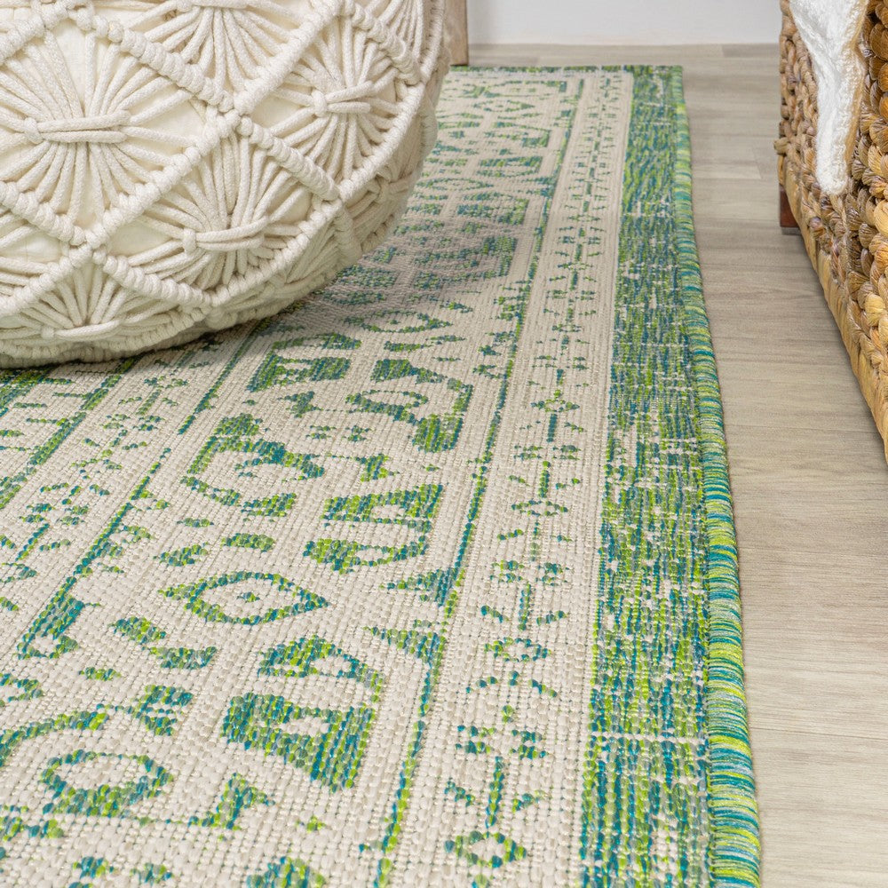 Luke Medallion Textured Weave Indoor/outdoor Runner Rug