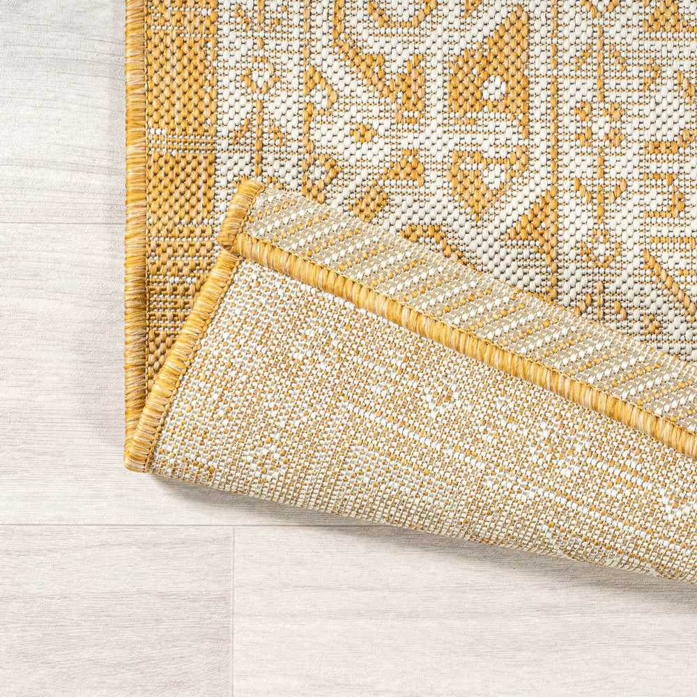 Luke Medallion Textured Weave Indoor/outdoor Runner Rug