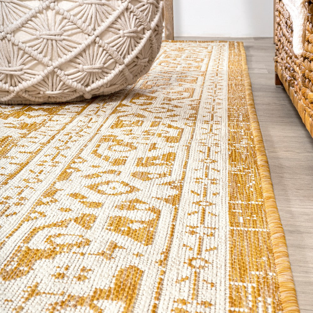 Luke Medallion Textured Weave Indoor/outdoor Runner Rug