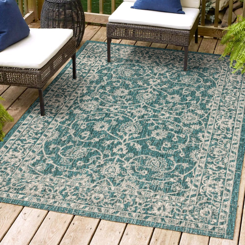 Huon Palazzo Vine and Border Indoor/Outdoor Area Rug