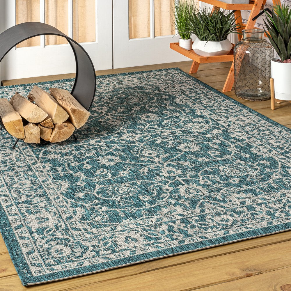 Huon Palazzo Vine and Border Indoor/Outdoor Area Rug