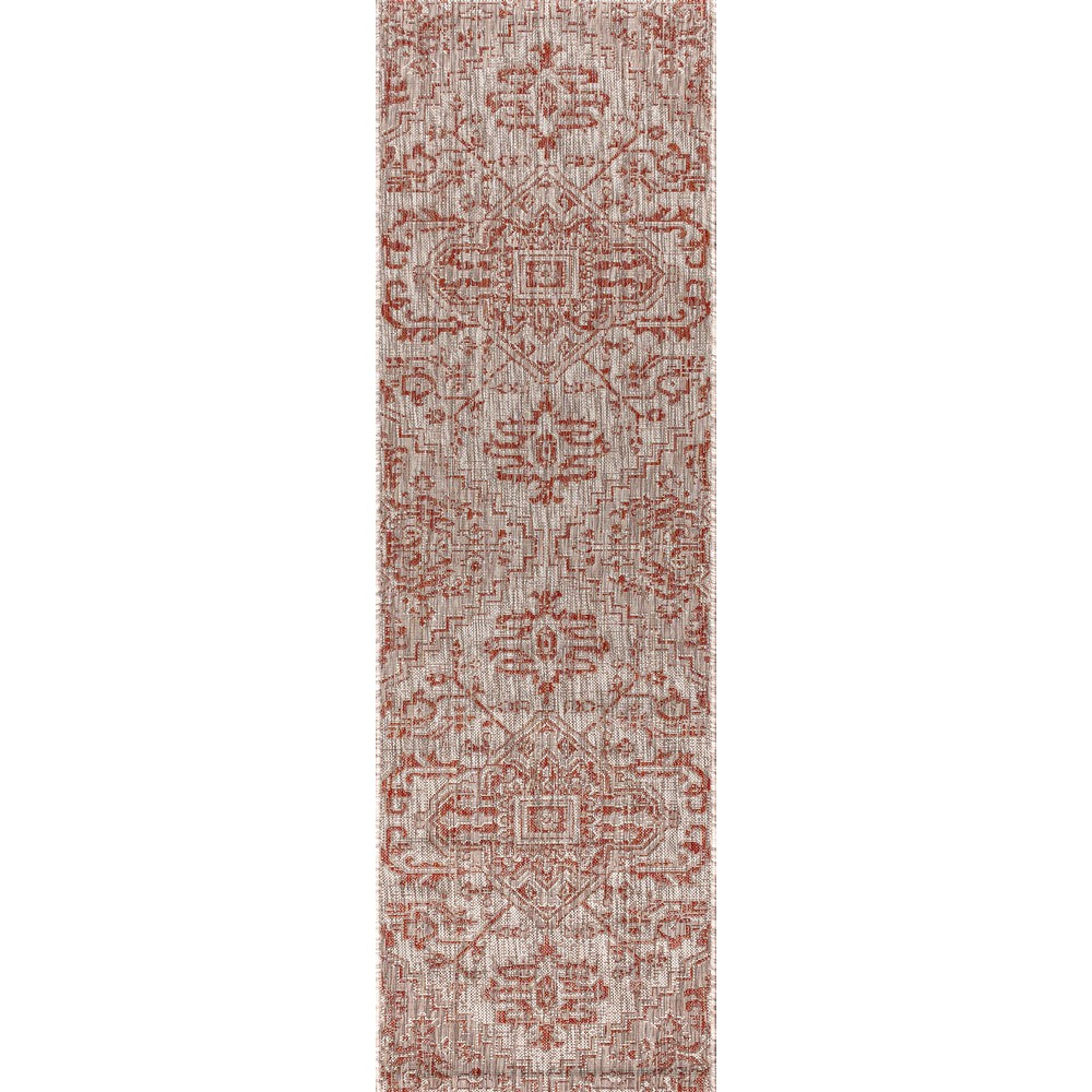 Cascade Bohemian Medallion Textured Weave Indoor/outdoor Runner Rug