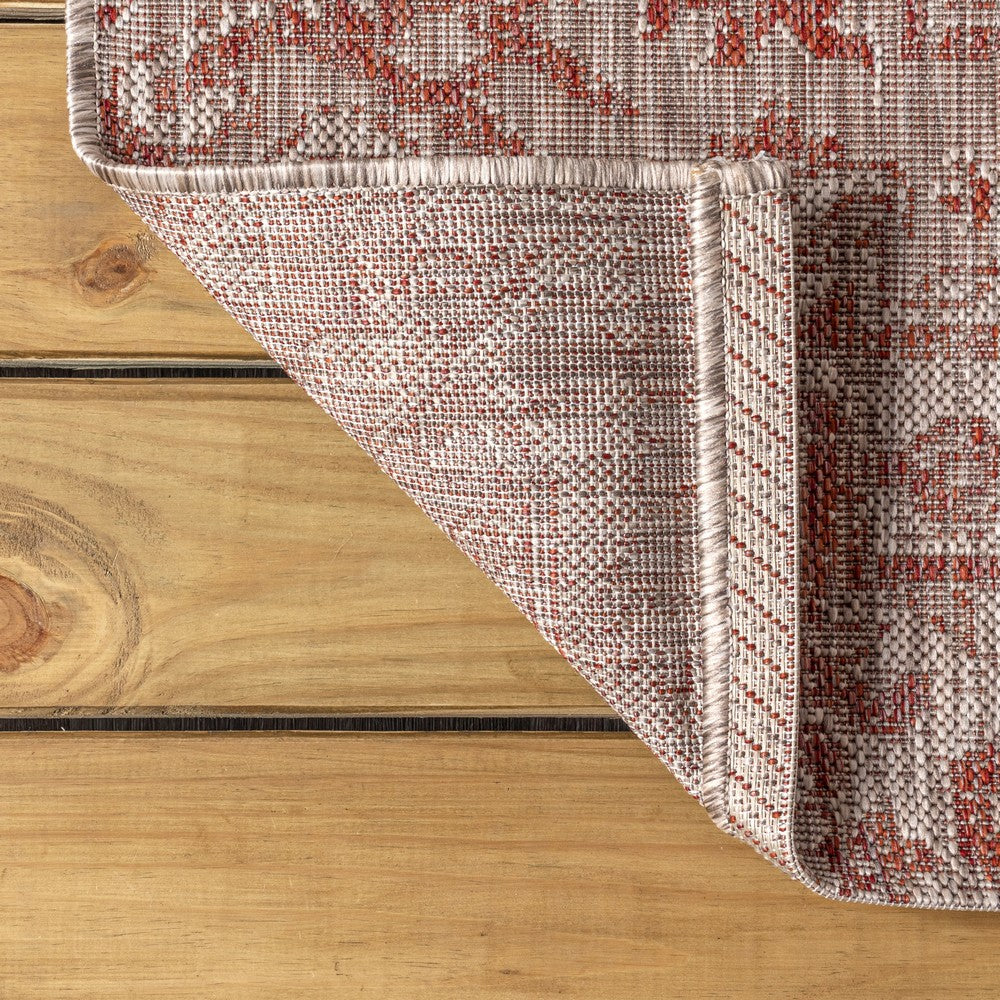 Cascade Bohemian Medallion Textured Weave Indoor/outdoor Runner Rug