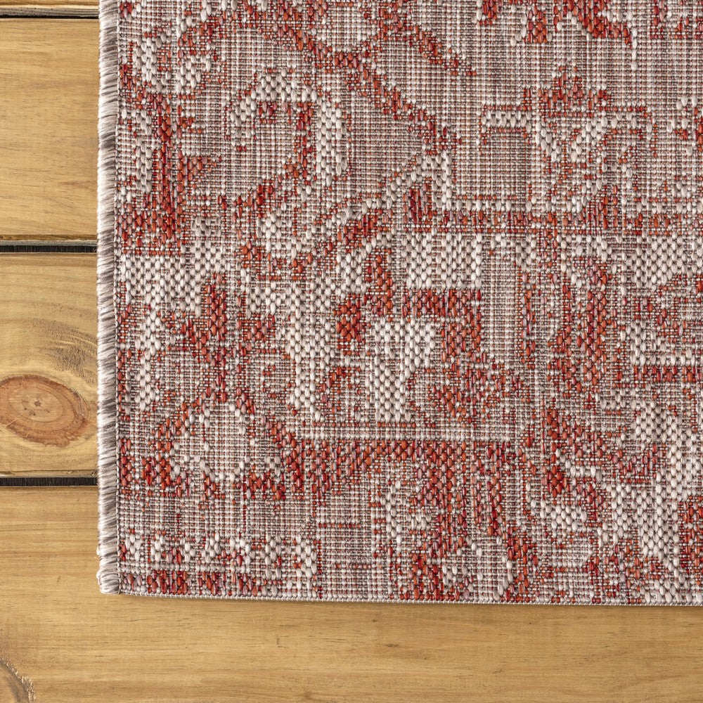 Cascade Bohemian Medallion Textured Weave Indoor/outdoor Runner Rug