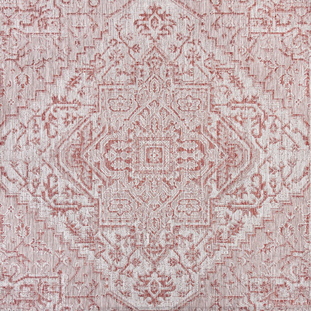 Cascade Bohemian Medallion Textured Weave Indoor/outdoor Square Rug