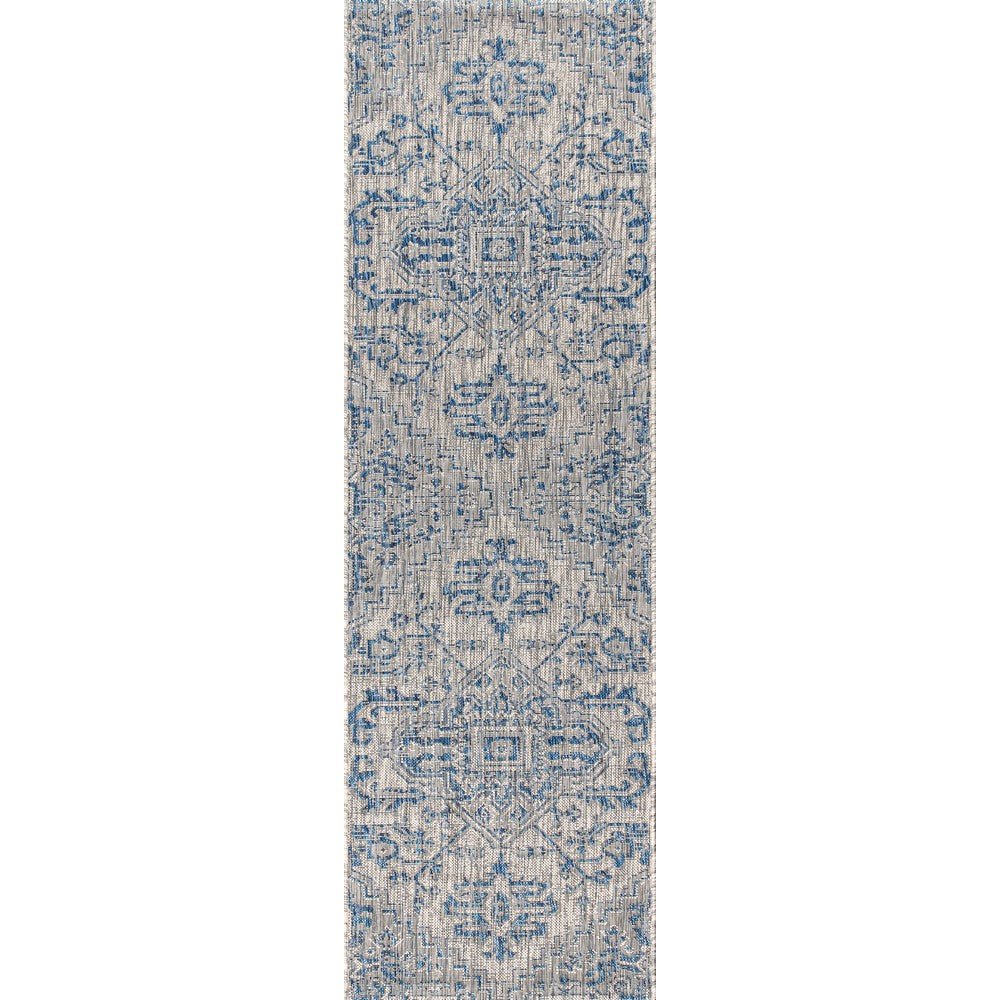 Cascade Bohemian Medallion Textured Weave Indoor/outdoor Runner Rug