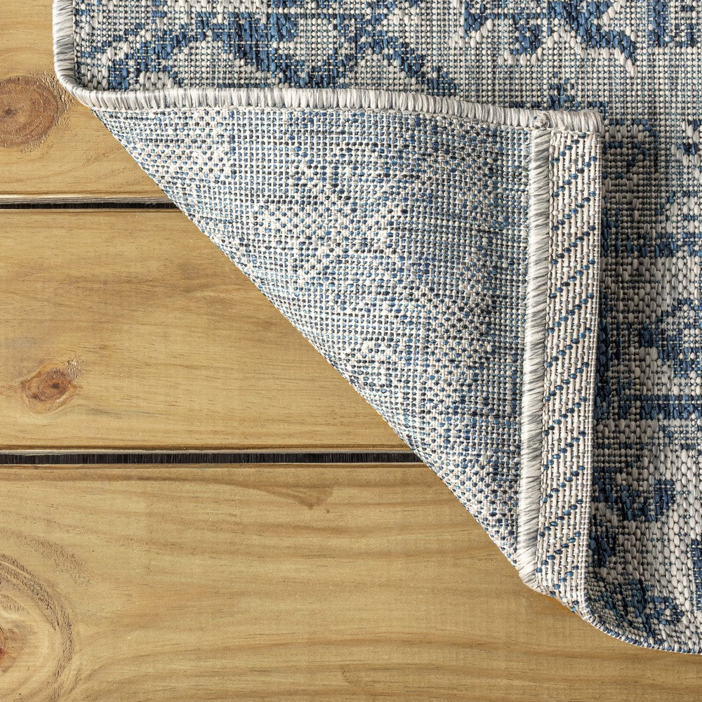 Cascade Bohemian Medallion Textured Weave Indoor/outdoor Runner Rug