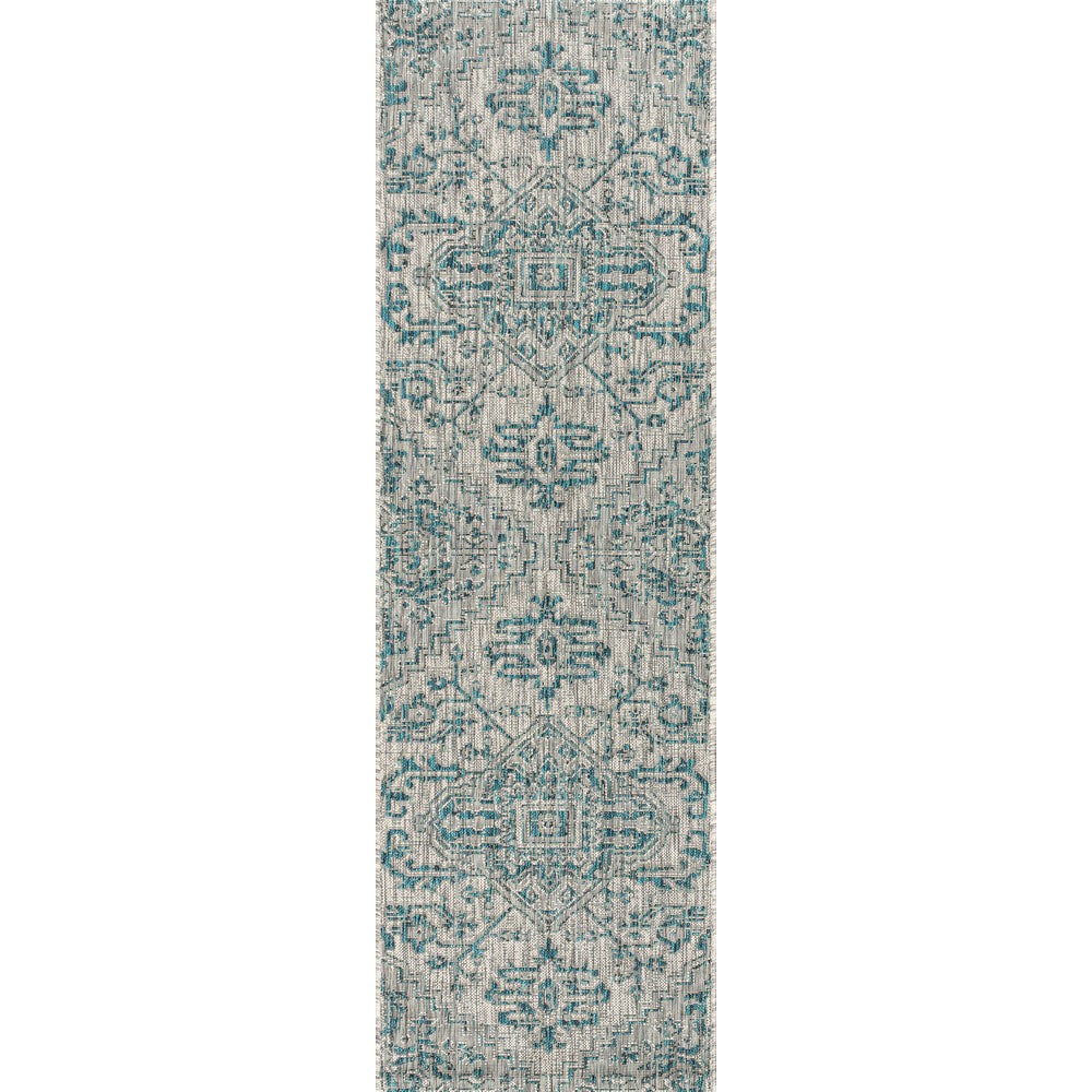 Cascade Bohemian Medallion Textured Weave Indoor/outdoor Runner Rug