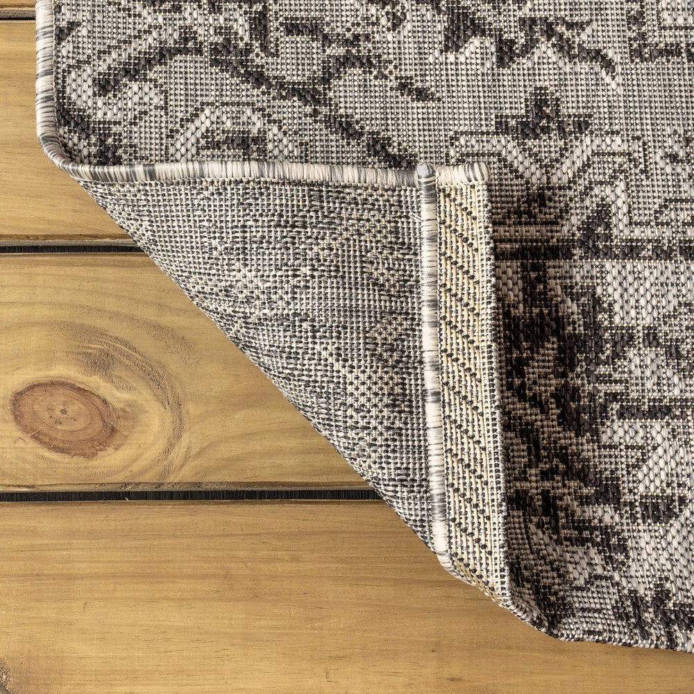 Cascade Bohemian Medallion Textured Weave Indoor/outdoor Runner Rug