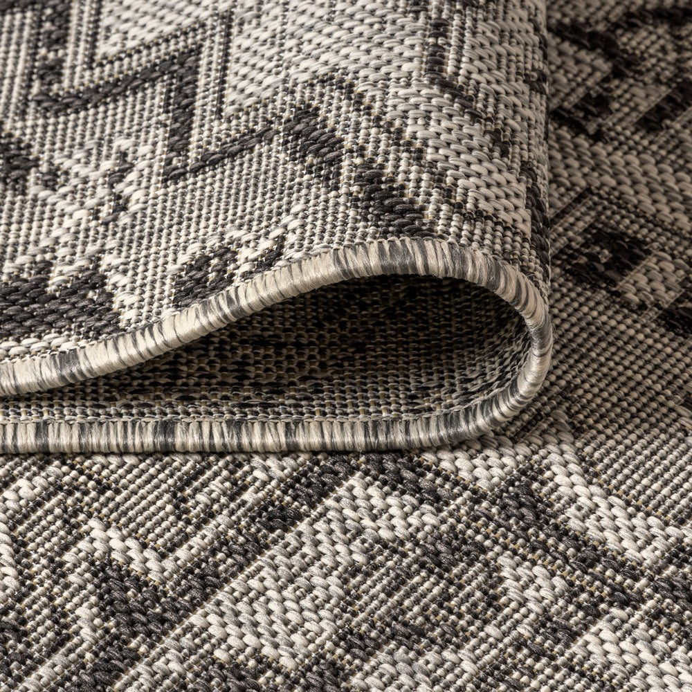 Cascade Bohemian Medallion Textured Weave Indoor/outdoor Runner Rug