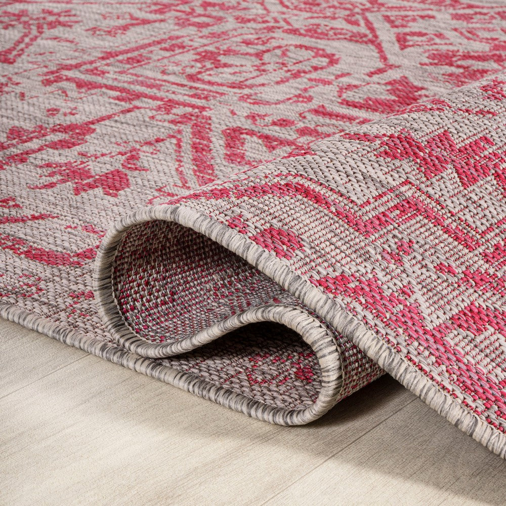 Cascade Bohemian Medallion Textured Weave Indoor/outdoor Runner Rug