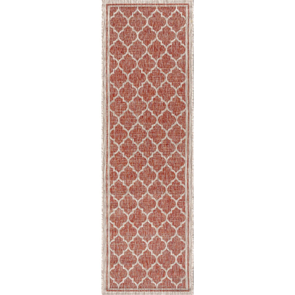 Matthews Moroccan Trellis Textured Weave Indoor/outdoor Runner Rug