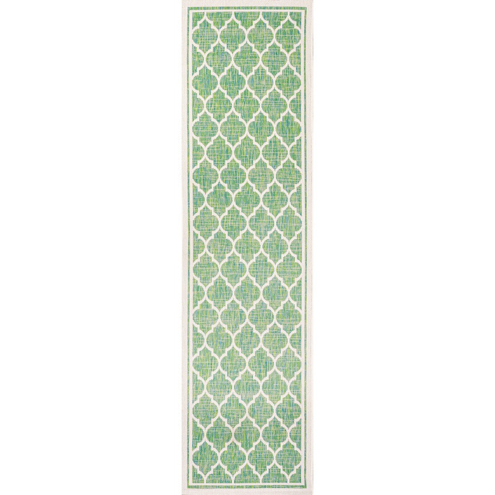 Matthews Moroccan Trellis Textured Weave Indoor/outdoor Runner Rug