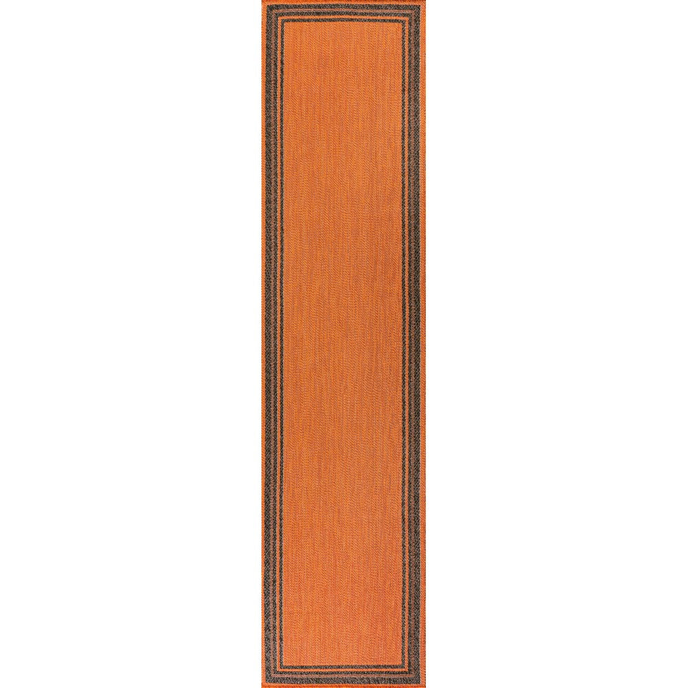 Mae Modern Border Stripe Indoor/outdoor Area Rug