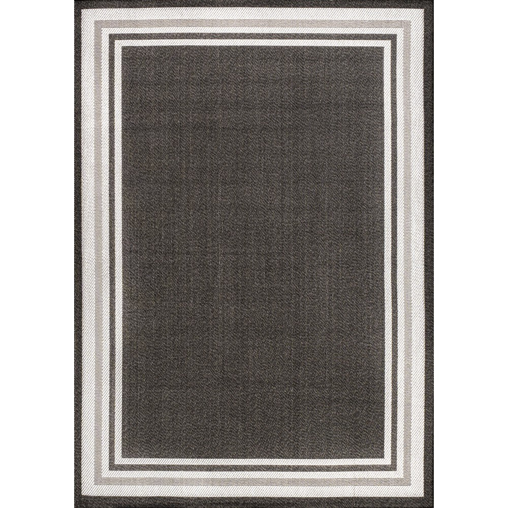 Mae Modern Border Stripe Indoor/outdoor Area Rug
